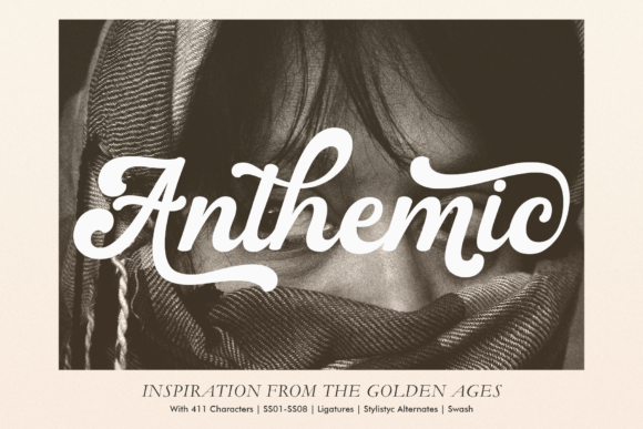 Anthemic: A Script Handwritten Font for Editorial Design and Branding