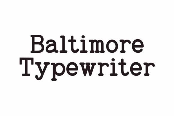 Baltimore Typewriter Pack for Vintage Branding and Timeless Design