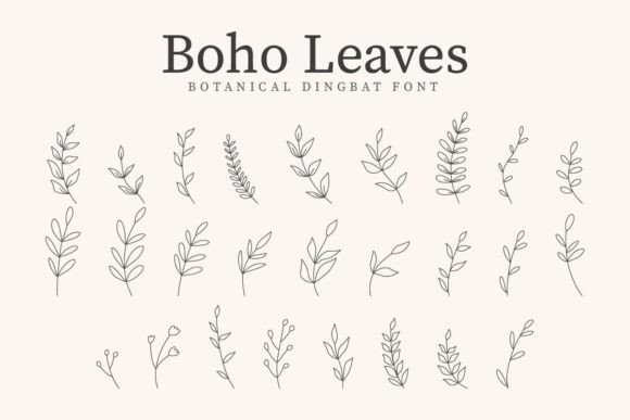 Boho Leaves: A Botanical Font for Editorial Elegance