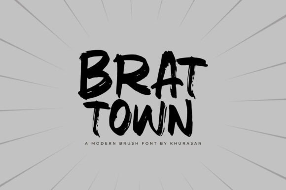 Brat Town: A Script Handwritten Font for Creative Product Design