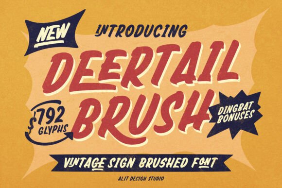 Deertail Brush for Vintage-Inspired Branding and Campaign Design