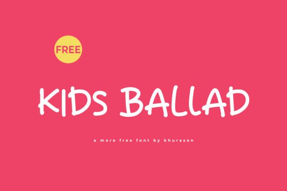 Kids Ballad: A Handwritten Font for Creative Branding
