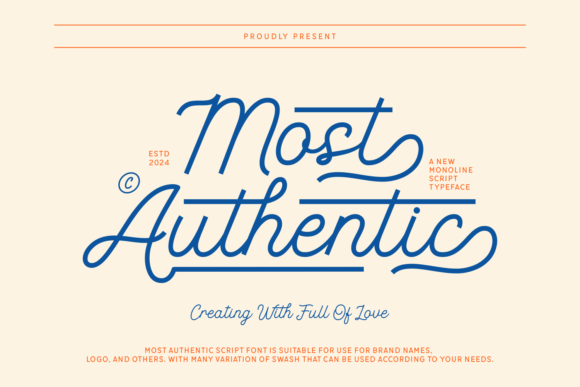 Most Authentic: A Script Font for Elegant Editorial Design