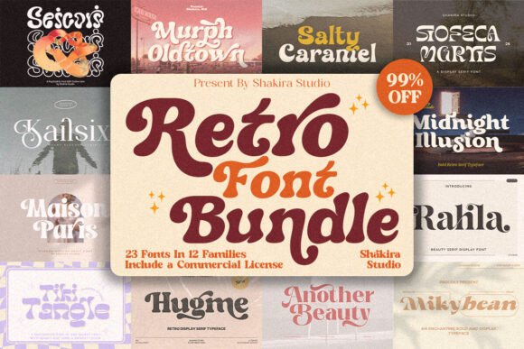 Retro Bundle Collection for Branding That Speaks Volumes